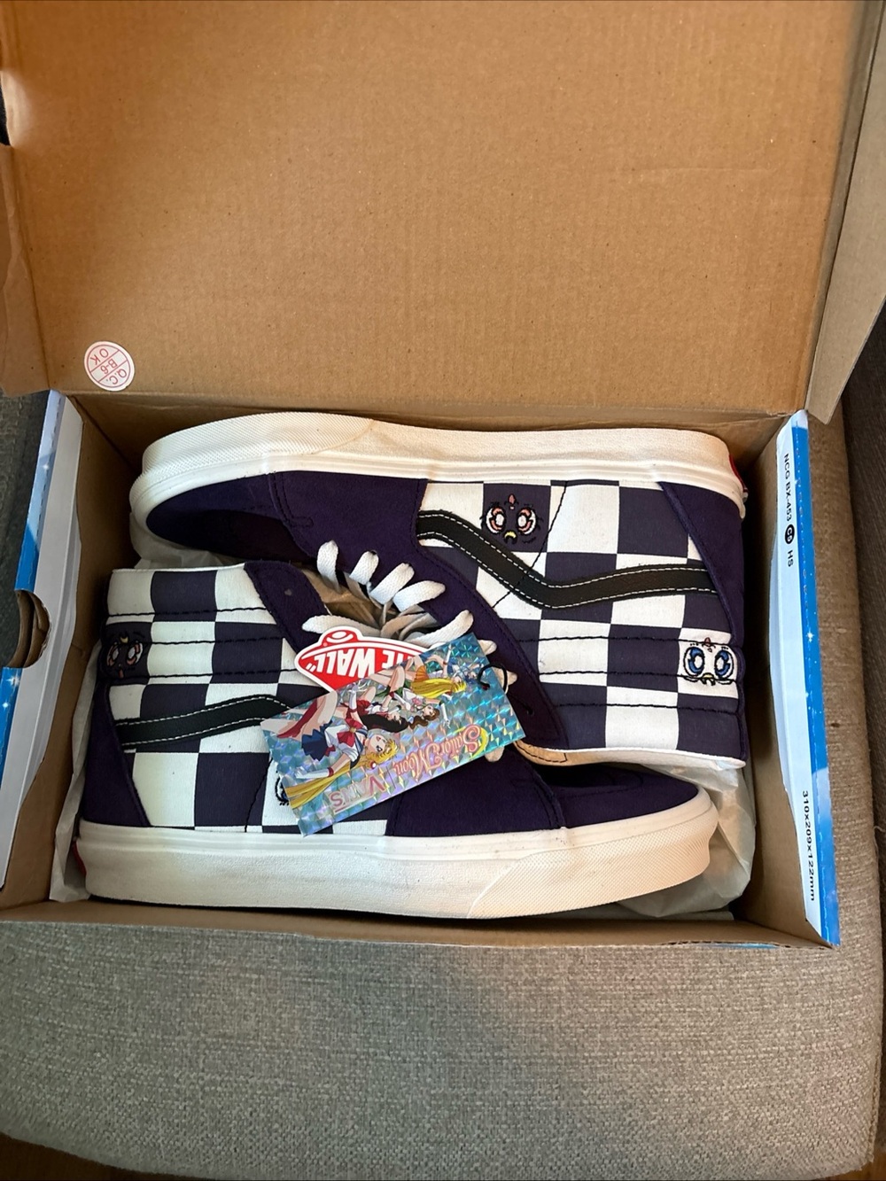 BNIB Sailor Moon x Vans Sk8 High, high-top sneakers Purple Luna/Artemis W9